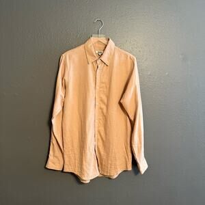 Ruxen Linen Blend Button Down Shirt Size M